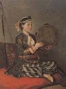 Jean-Etienne Liotard, Turkish Woman with a Tambourine (mk08)